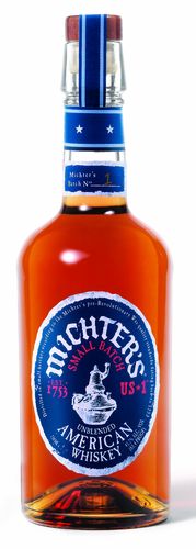 michters us1 american whiskey bottle shot_